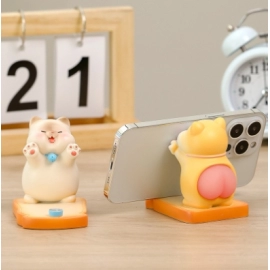 Cute phone holder, office stress relief ornament, lazy phone holder, desk decoration, holiday gift