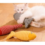 Velvet simulation fish pet cat toy cat mint teasing cat teeth grinding cat supplies fish toy