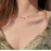 Dopamine colored stone bead necklace for women, light luxury, niche, summer, collarbone chain, high-end, temperament, necklace accessory