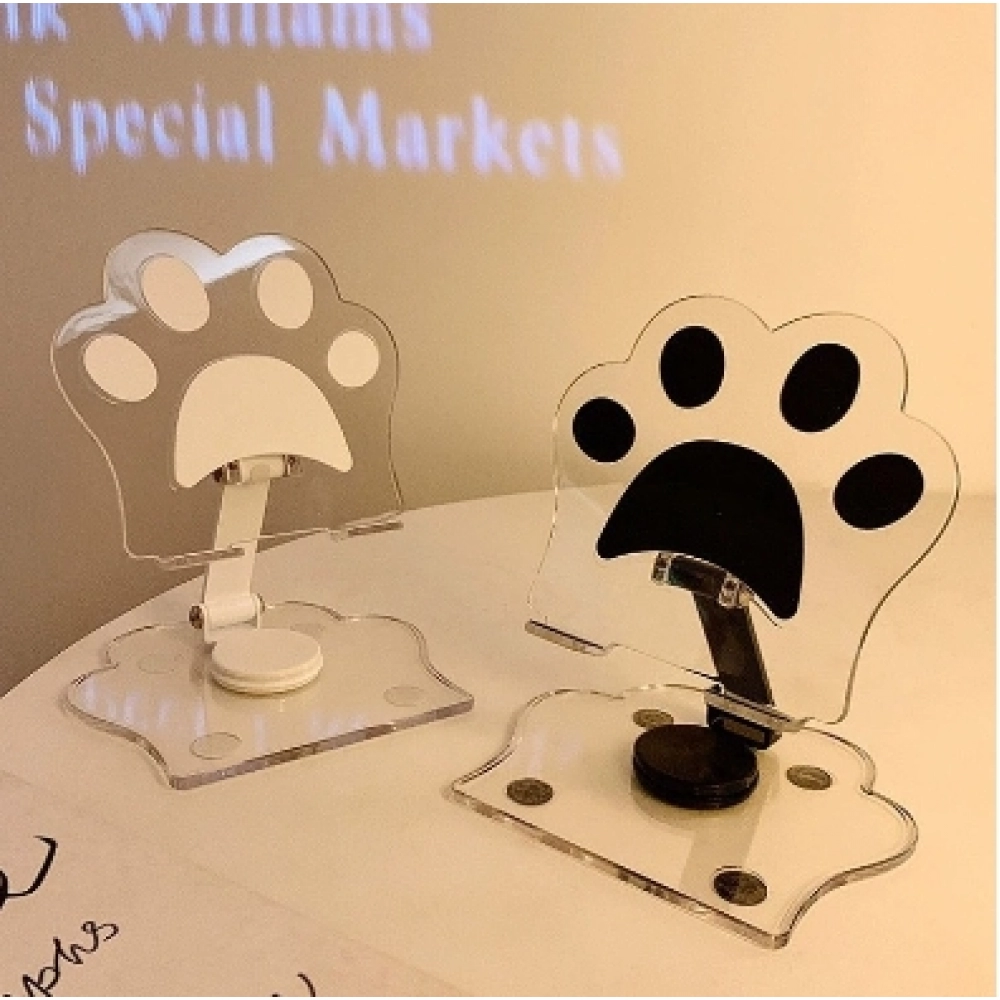 Cute Cat Claw Phone Stand, Rotating Tablet iPad, Acrylic Desktop, New Support Stand