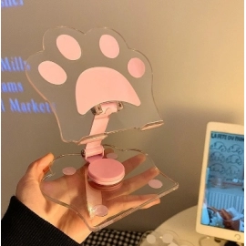 Cute Cat Claw Phone Stand, Rotating Tablet iPad, Acrylic Desktop, New Support Stand