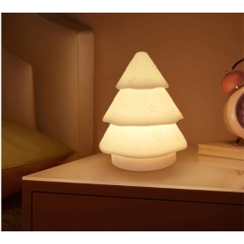 Christmas tree silicone pat light, night light, USB charging silicone rainbow atmosphere light, creative cartoon desk lamp